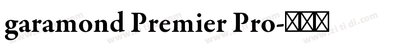 garamond Premier Pro字体转换 garamond Premier Pro字体转换